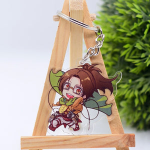 Attack on Titan Cute Character Collectible Acrylic Keychains 1st Set