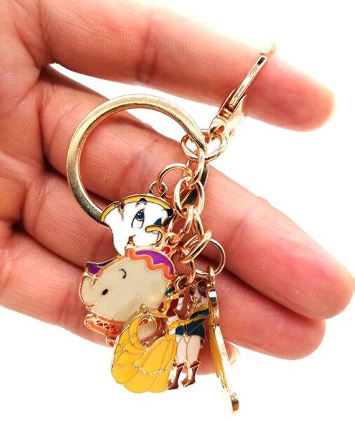 Beauty and the Beast Key Chain Keychain Princess Gift
