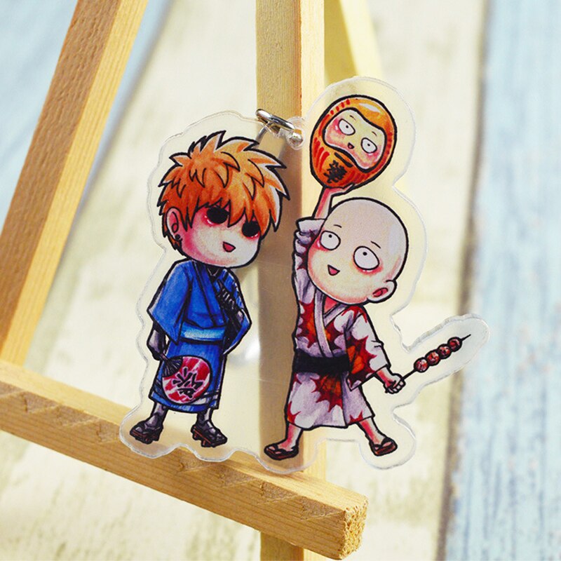 One-Punch Man's Funny Character Skits Collectible Acrylic Keychains