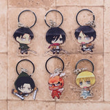 Attack on Titan Cute Character Collectible Acrylic Keychains 2nd Set
