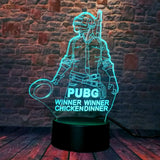 Most Exciting Role Playing Game PUBG 3D Illusion LED Night Light Bedroom Decor