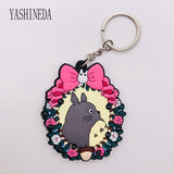 Studio Ghibli's My Neighbor Totoro Cute Anime 3D Figure Soft PVC Key Ring  Double Sided Key Holder Trinket Gift