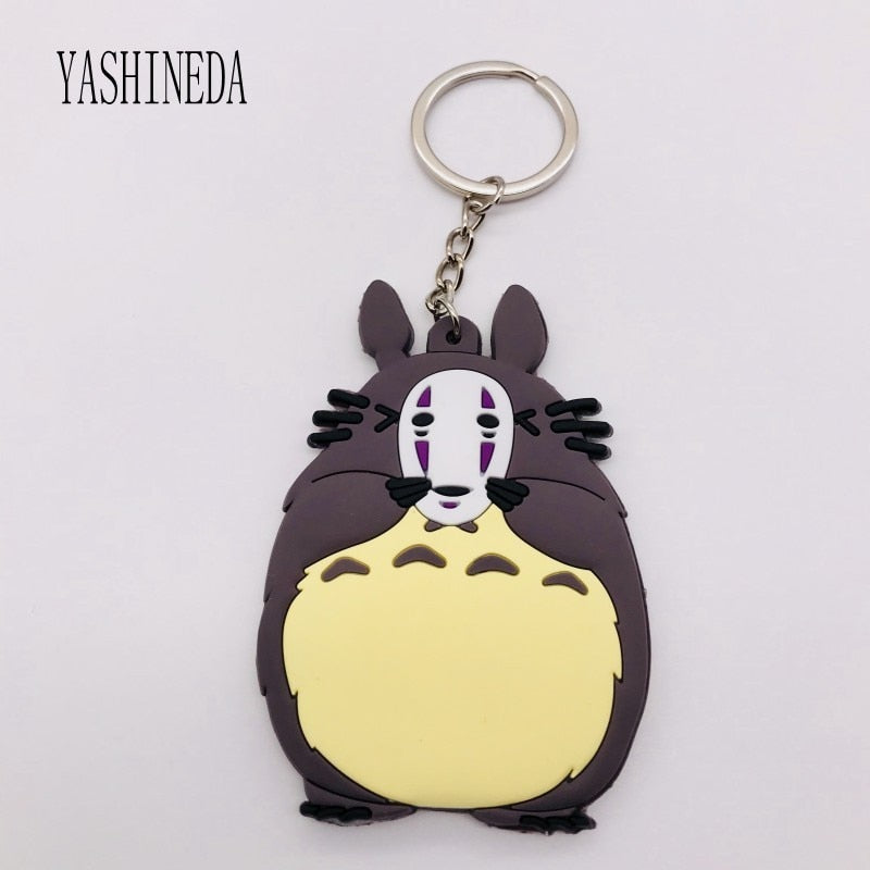 Studio Ghibli's My Neighbor Totoro Cute Anime 3D Figure Soft PVC Key Ring  Double Sided Key Holder Trinket Gift