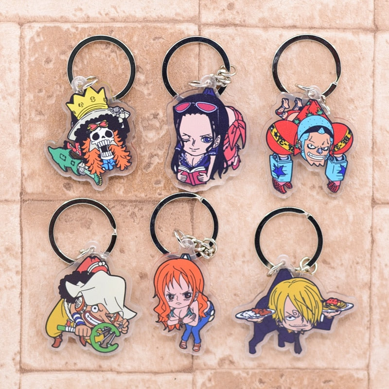 Popular Anime One Piece Cute Collectible Acrylic Keychains