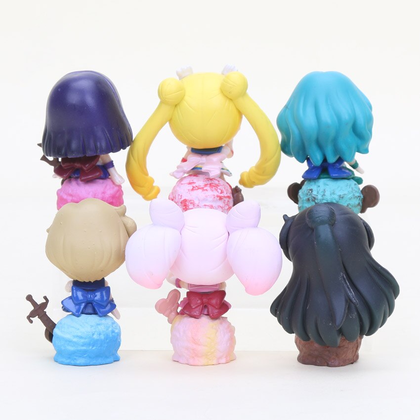 Collectible Sailor Warriors Cute Characters PVC Figure Toy Bundle (6pcs)