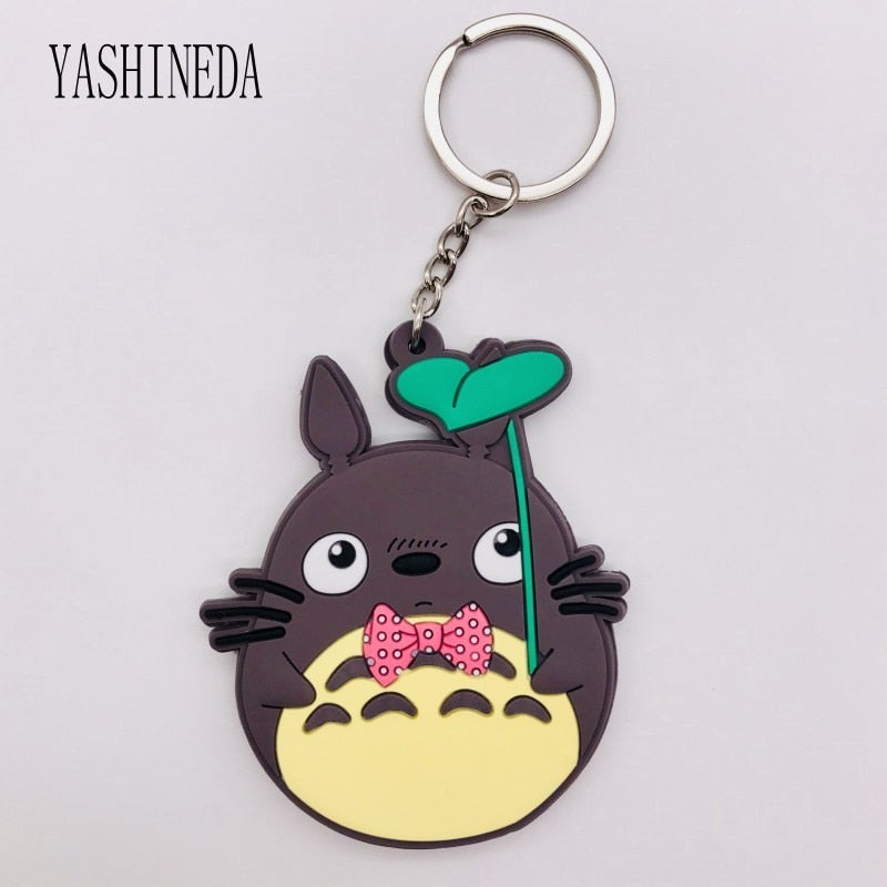 Studio Ghibli's My Neighbor Totoro Cute Anime 3D Figure Soft PVC Key Ring  Double Sided Key Holder Trinket Gift