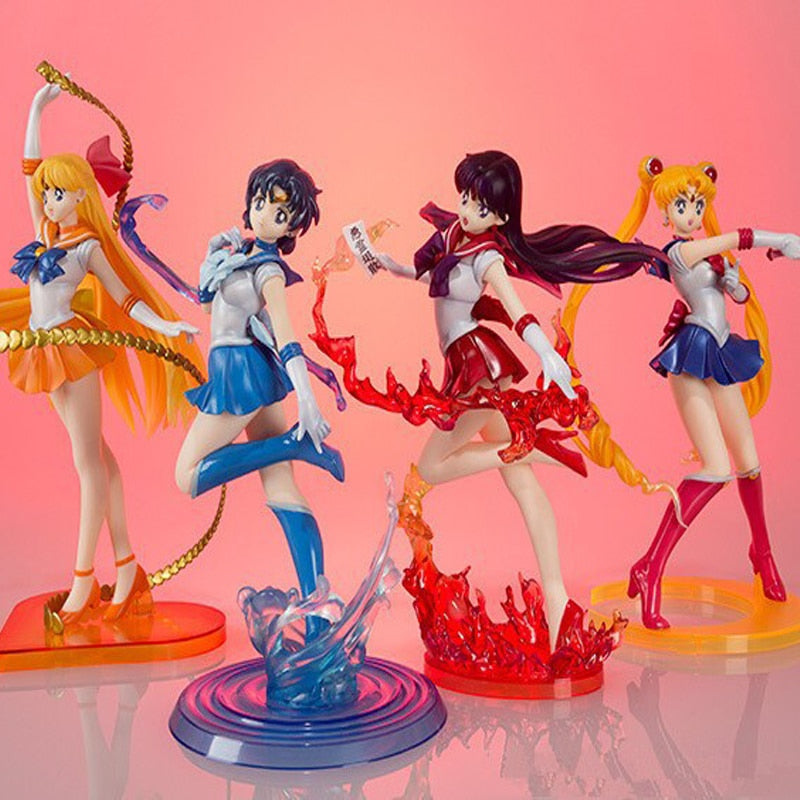 Sailor Moon Collectible Figure Toys - Sailors Uranus, Neptune, Jupiter, Mars & Mercury