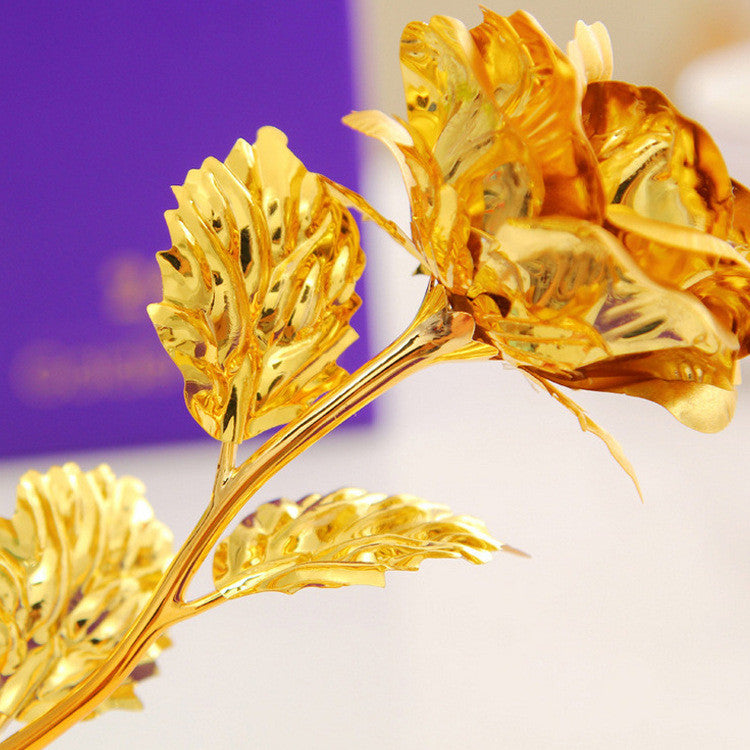 24K Golden Rose Valentine Day Gift with Box