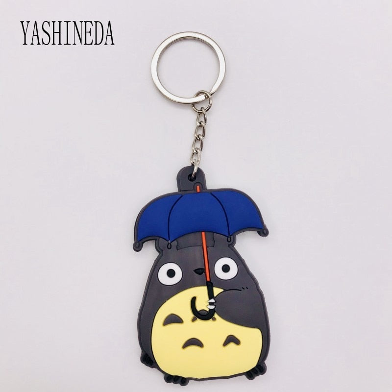 Studio Ghibli's My Neighbor Totoro Cute Anime 3D Figure Soft PVC Key Ring  Double Sided Key Holder Trinket Gift