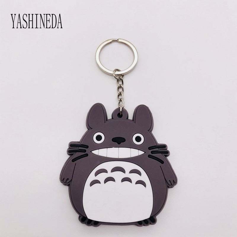 Studio Ghibli's My Neighbor Totoro Cute Anime 3D Figure Soft PVC Key Ring  Double Sided Key Holder Trinket Gift