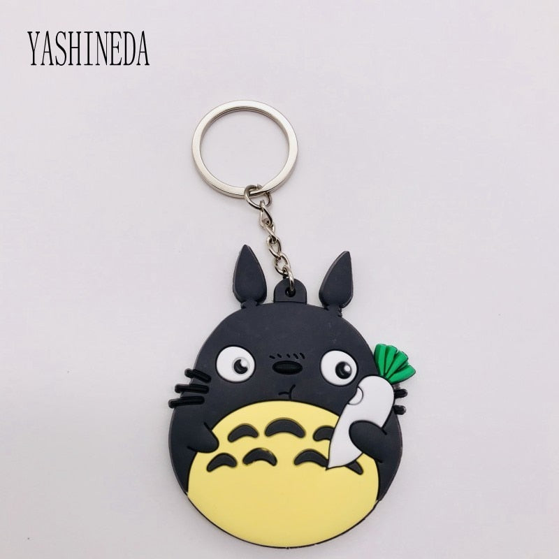 Studio Ghibli's My Neighbor Totoro Cute Anime 3D Figure Soft PVC Key Ring  Double Sided Key Holder Trinket Gift