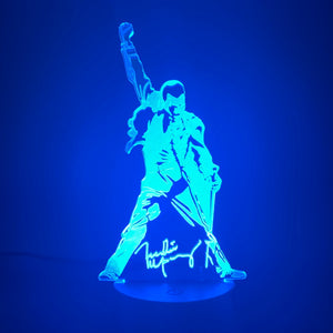 The Queen Freddie Mercury 3d Led Lamp