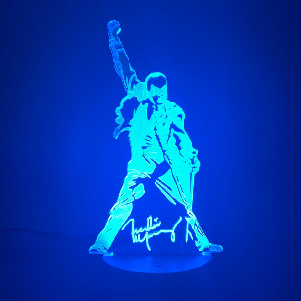 The Queen Freddie Mercury 3d Led Lamp