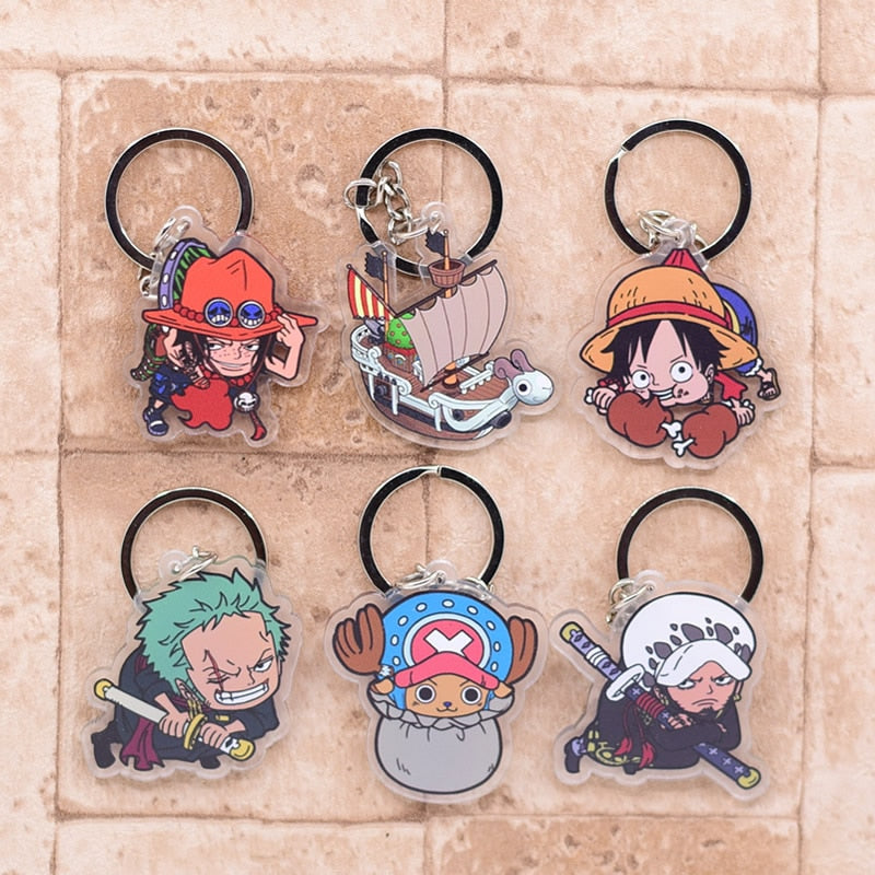 Popular Anime One Piece Cute Collectible Acrylic Keychains