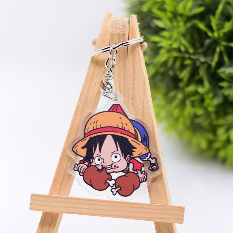 Popular Anime One Piece Cute Collectible Acrylic Keychains