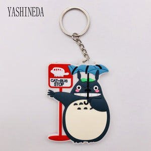 Studio Ghibli's My Neighbor Totoro Cute Anime 3D Figure Soft PVC Key Ring  Double Sided Key Holder Trinket Gift