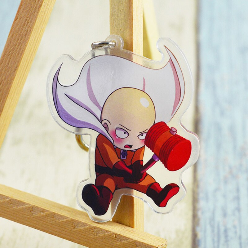One-Punch Man's Funny Character Skits Collectible Acrylic Keychains