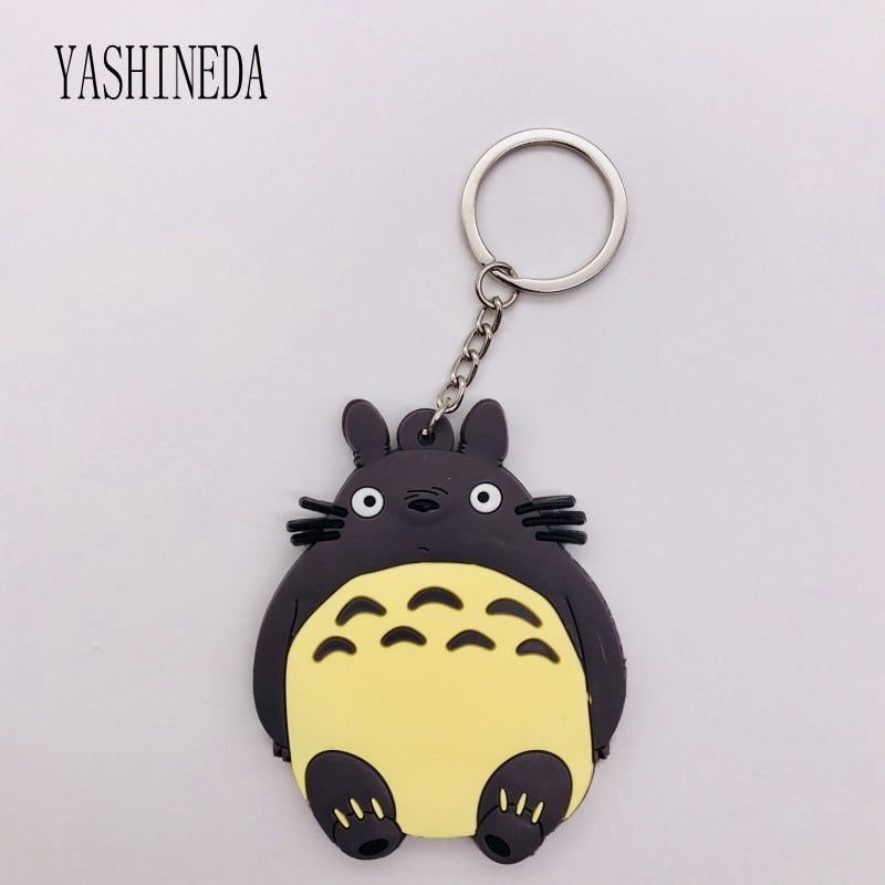 Studio Ghibli's My Neighbor Totoro Cute Anime 3D Figure Soft PVC Key Ring  Double Sided Key Holder Trinket Gift
