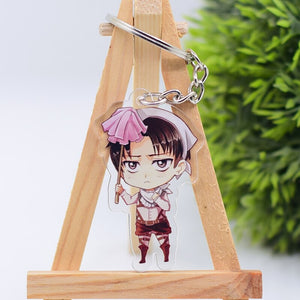 Attack on Titan Cute Character Collectible Acrylic Keychains 1st Set