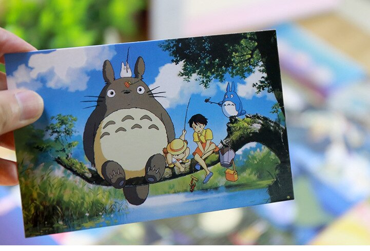Hayao Miyazaki's Oil Painting Postcards - Popular Studio Ghibli Animes for Warm and Nostalgic Greeting Gifts (30 Sheets per Lot)