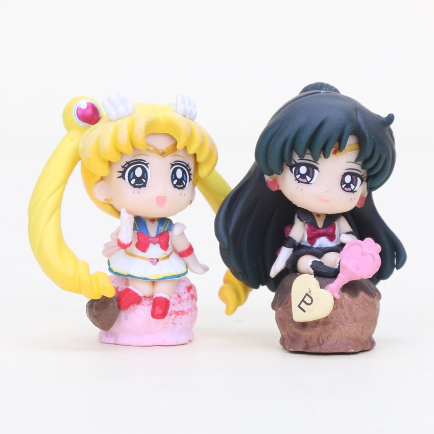 Collectible Sailor Warriors Cute Characters PVC Figure Toy Bundle (6pcs)