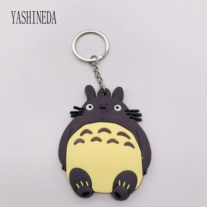 Studio Ghibli's My Neighbor Totoro Cute Anime 3D Figure Soft PVC Key Ring  Double Sided Key Holder Trinket Gift