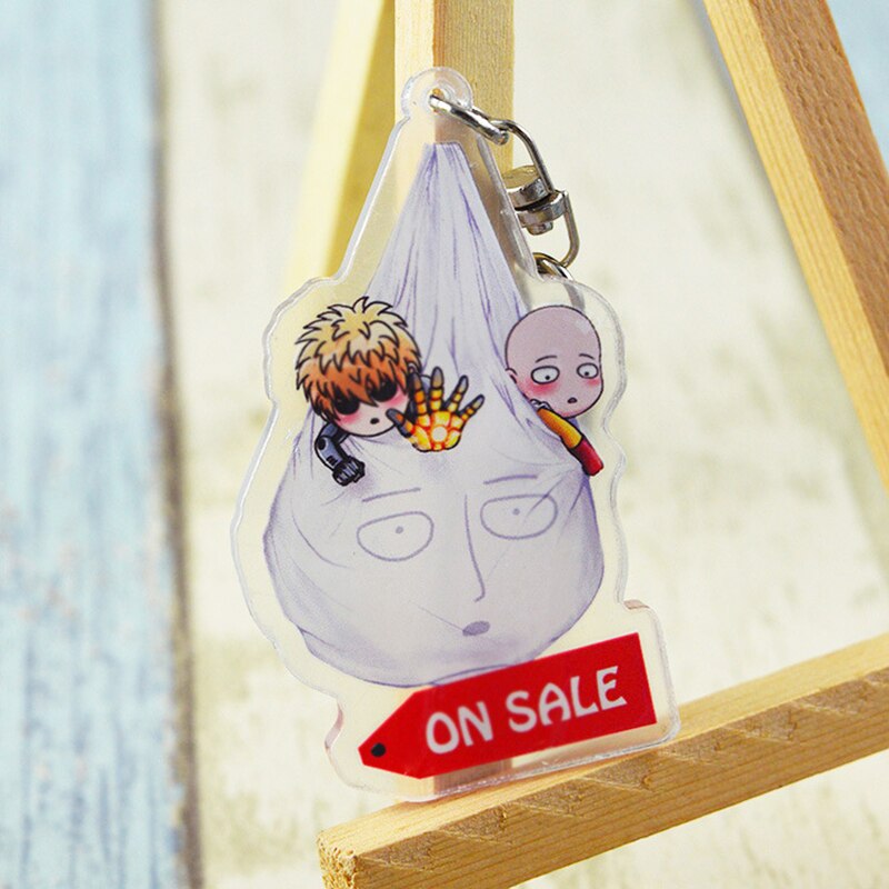 One-Punch Man's Funny Character Skits Collectible Acrylic Keychains