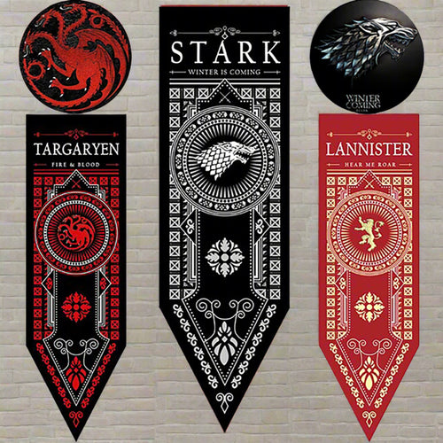 Flag Banner Game Of Thrones Stark & Targaryen & Lannister banner Wall Hanging A Song of Ice and Fire Home Decoration