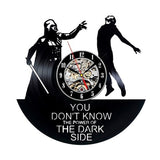Vintage Vinyl Record Wall Clock Modern Design Creative 3D Stickers Movie Theme Star Wars Clocks Hanging Wall Watch Home Decor