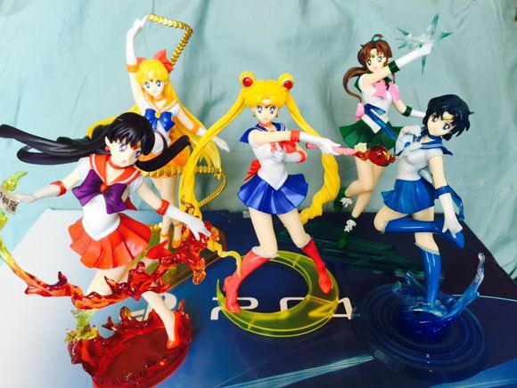 Sailor Moon Collectible Figure Toys - Sailors Uranus, Neptune, Jupiter, Mars & Mercury