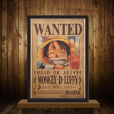 Cool Anime One Piece's Wanted Monkey D. Luffy Home Decor Wall Stickers