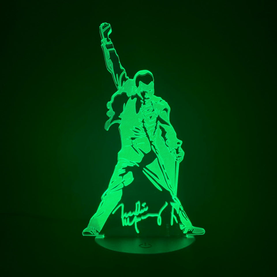 The Queen Freddie Mercury 3d Led Lamp