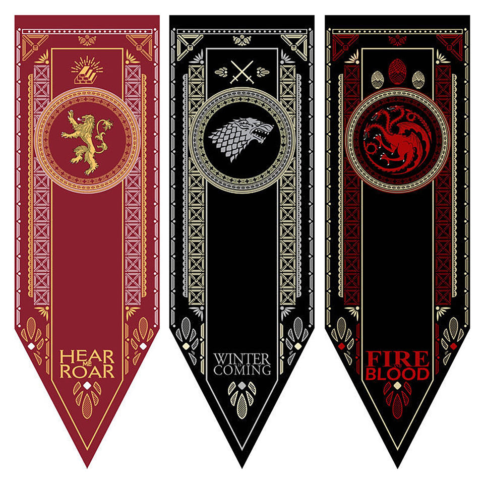 Flag Banner Game Of Thrones Stark & Targaryen & Lannister banner Wall Hanging A Song of Ice and Fire Home Decoration