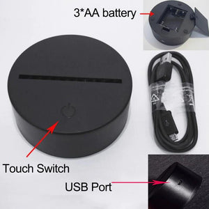 Most Exciting Role Playing Game PUBG 3D Illusion LED Night Light Bedroom Decor