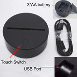 Most Exciting Role Playing Game PUBG 3D Illusion LED Night Light Bedroom Decor