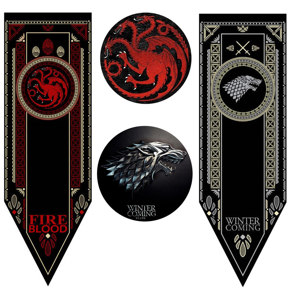 Flag Banner Game Of Thrones Stark & Targaryen & Lannister banner Wall Hanging A Song of Ice and Fire Home Decoration