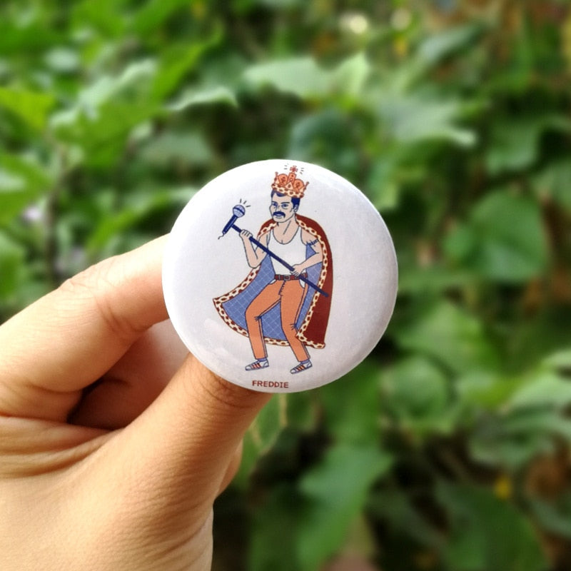 The Queen  Freddie Mercury  Metal Badges