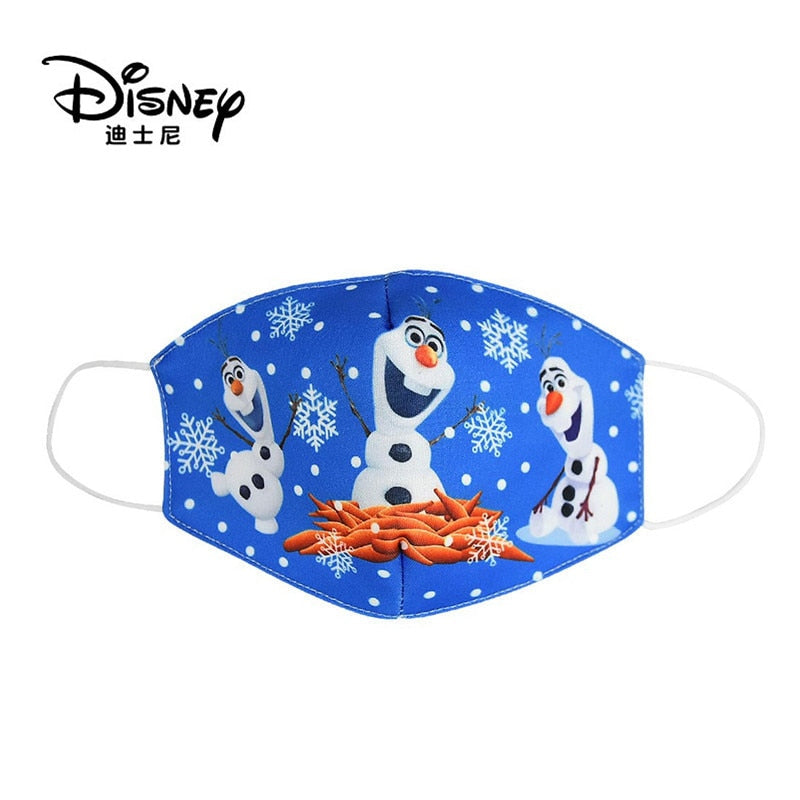 Frozen Washable Cotton Face Masks for Children Anti-Dust Protective Masks for Boys & Girls