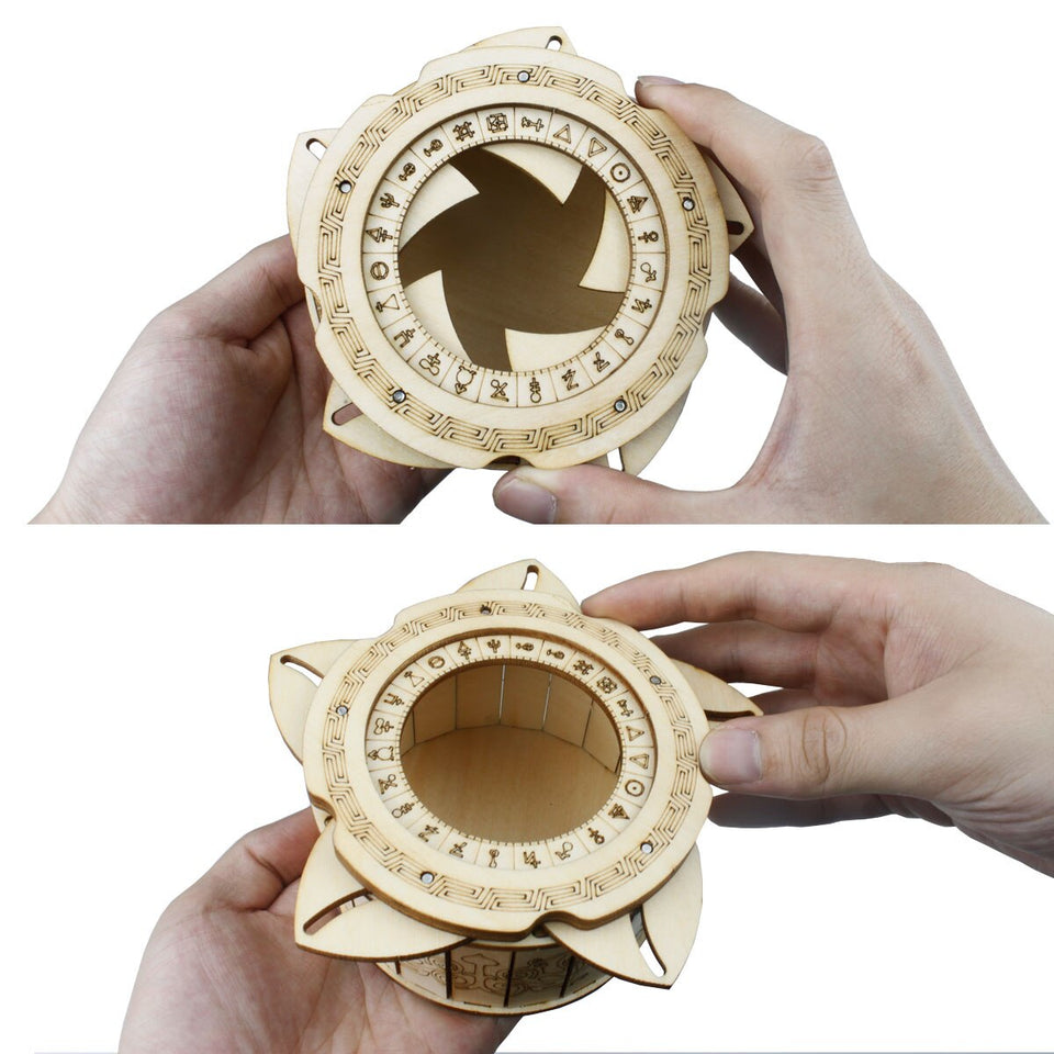 Iris Treasure Box Puzzle Craft - DIY Mechanical Gear 3D Wooden Toy