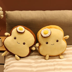 Creative Poached Egg Bread Toast Plush Pillows And Cushion Kids Toy Birthday Gift
