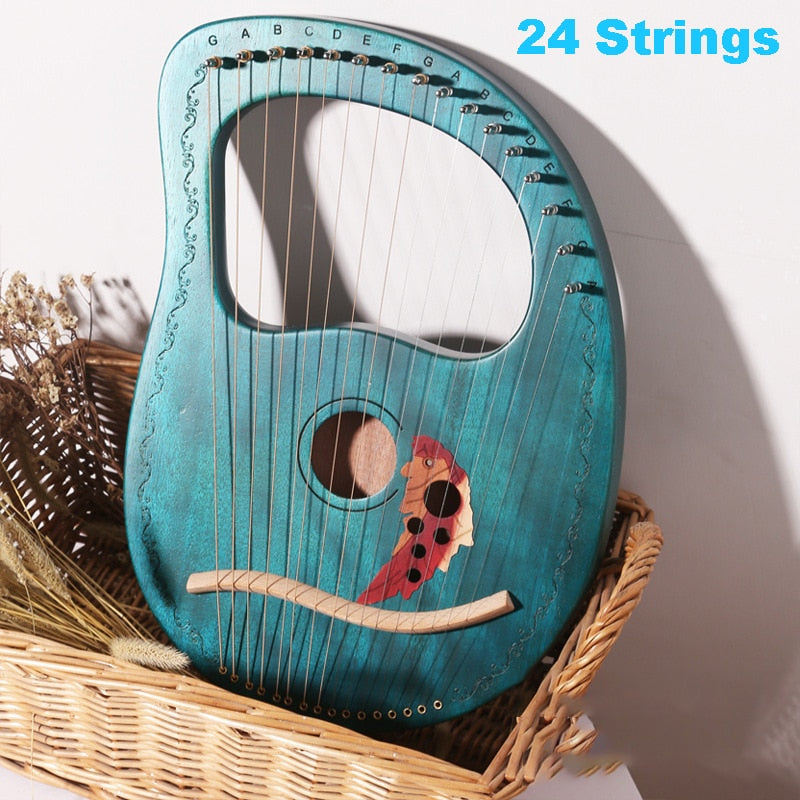 16 Strings Wooden Harp - Mahogany Wood Collections