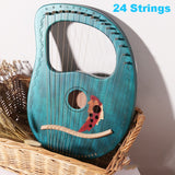 16 Strings Wooden Harp - Mahogany Wood Collections