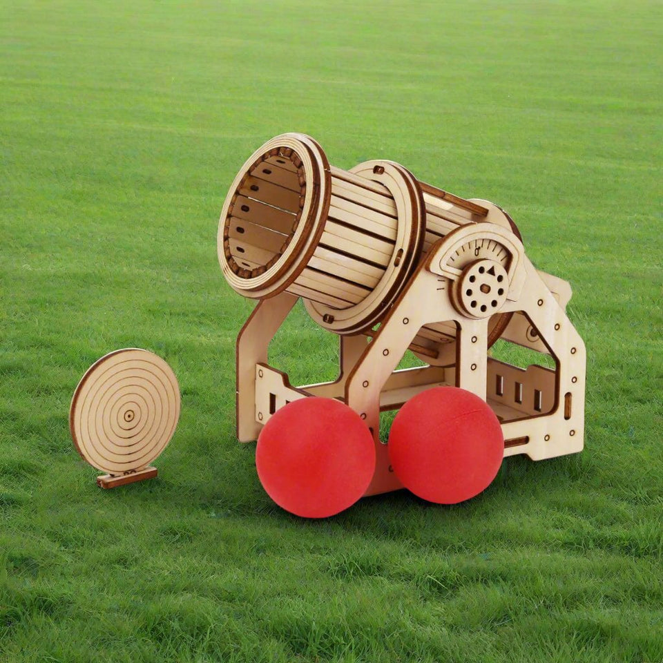 3D Wooden Cannon Puzzle Toy Kit - Creative DIY Gift For Kids