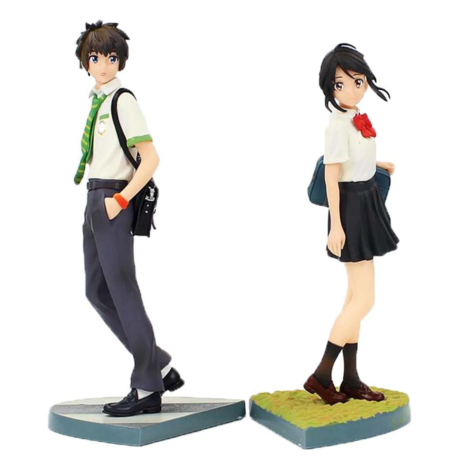 Your Name (Kimi no Nawa) Collectible PVC Action Figure Toy Gifts (22cm) - 2pcs in 1 set