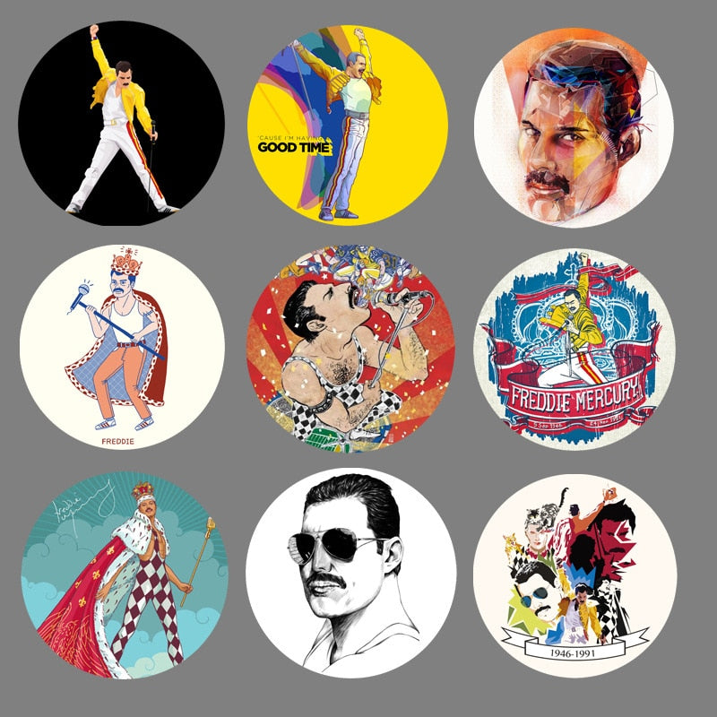The Queen  Freddie Mercury  Metal Badges