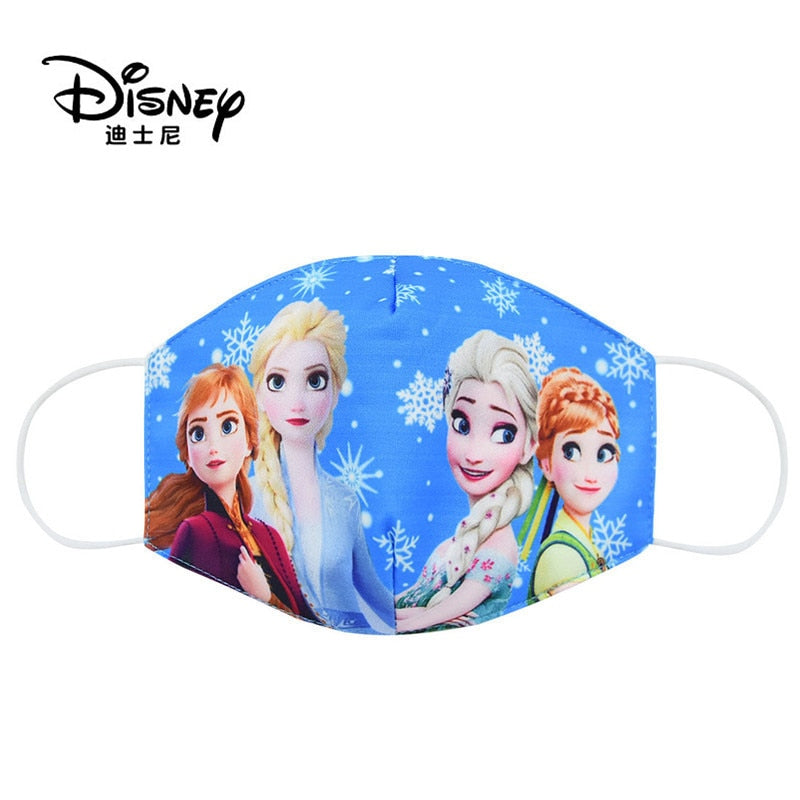 Frozen Washable Cotton Face Masks for Children Anti-Dust Protective Masks for Boys & Girls