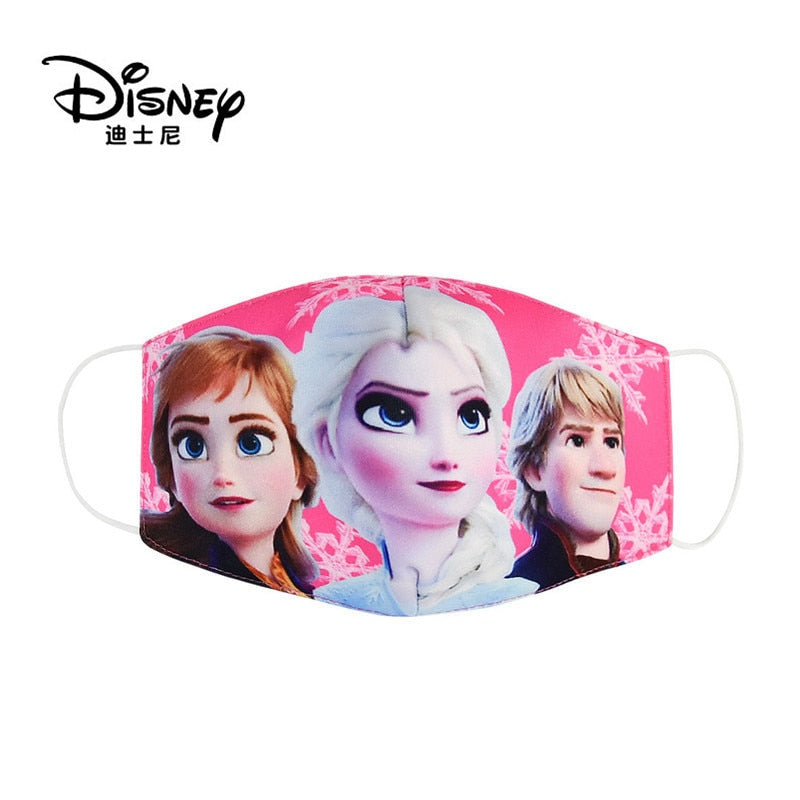 Frozen Washable Cotton Face Masks for Children Anti-Dust Protective Masks for Boys & Girls