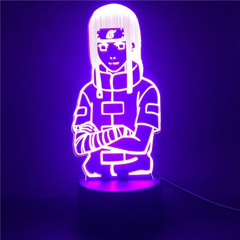 Itachi, Pain, Gaara, Neji & Jiraiya 3D LEDIllusion Nightlights - Naruto Collectible Lamps