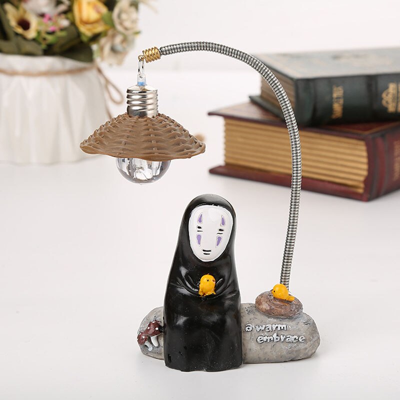 Studio Ghibli's No Face & Totoro LED Night Light Lamp - Spirited Away & My Neighbor Totoro Resin Action Figure Kids Toy