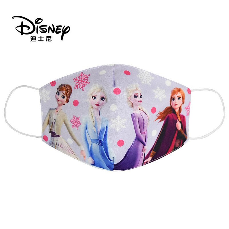 Frozen Washable Cotton Face Masks for Children Anti-Dust Protective Masks for Boys & Girls
